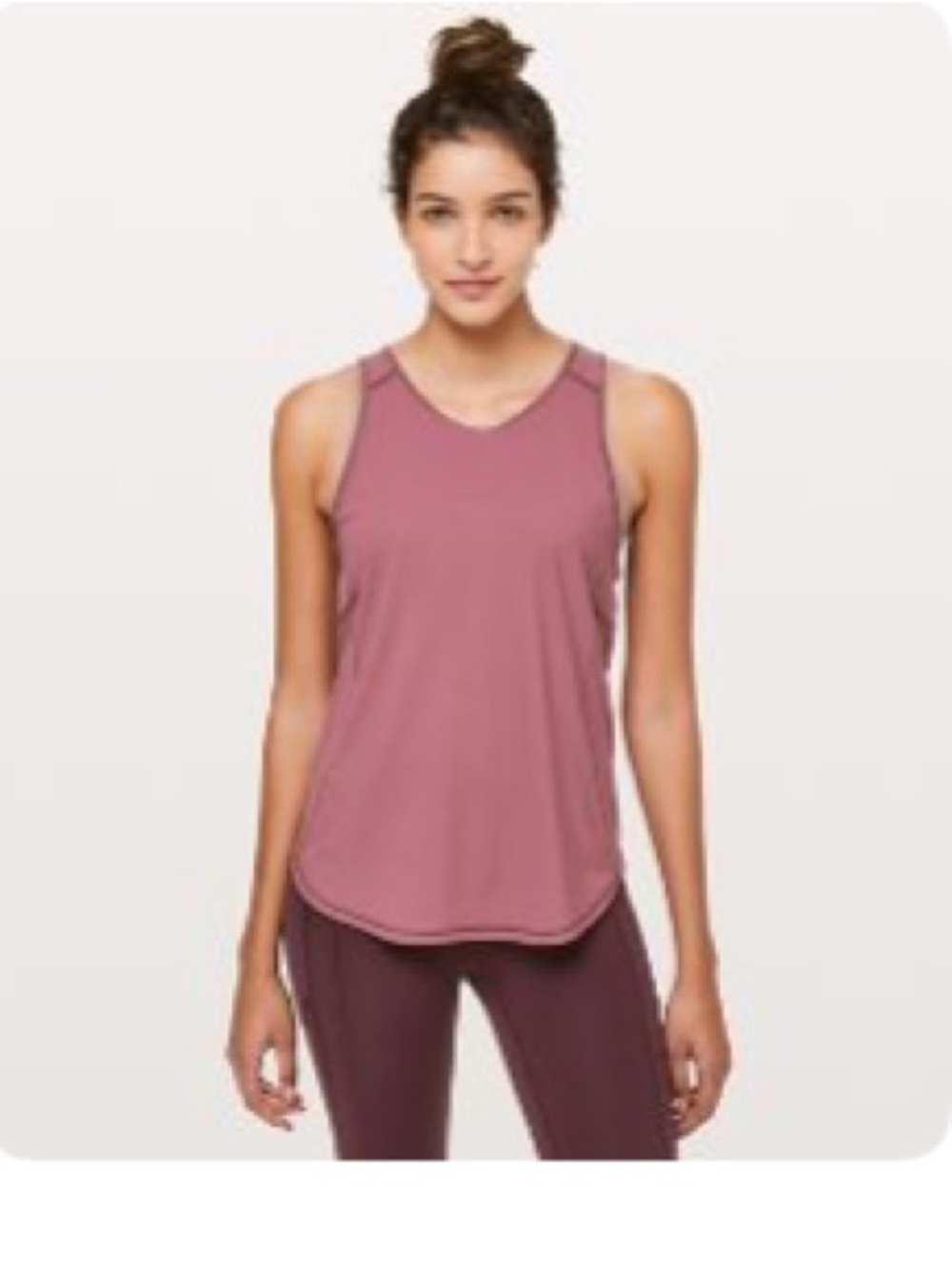 the Lululemon Sculpt Tank II in the color Misty Merlot.